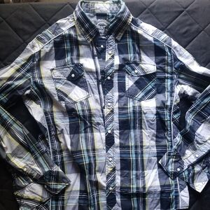 Buckle BKE Arhletic fit casual button down shirt. Mens XL.
